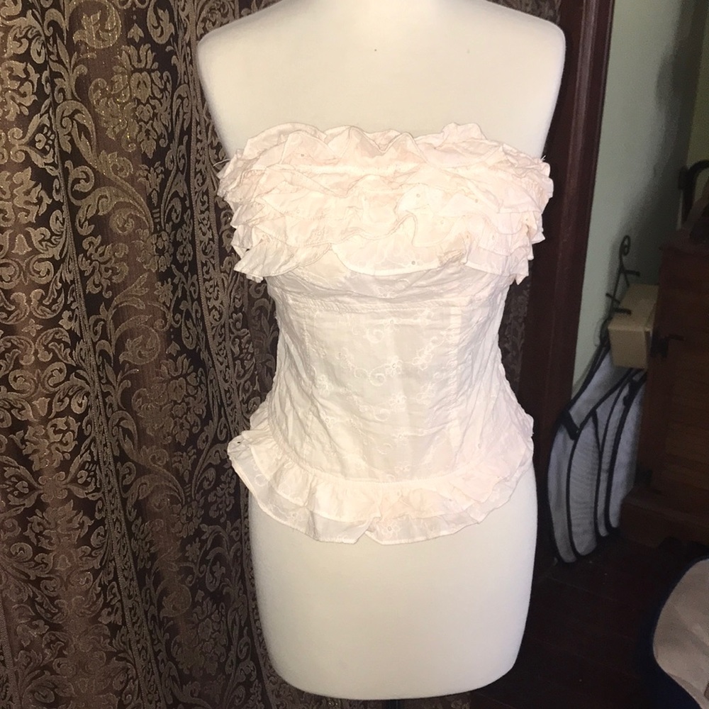 Baby pink corset top